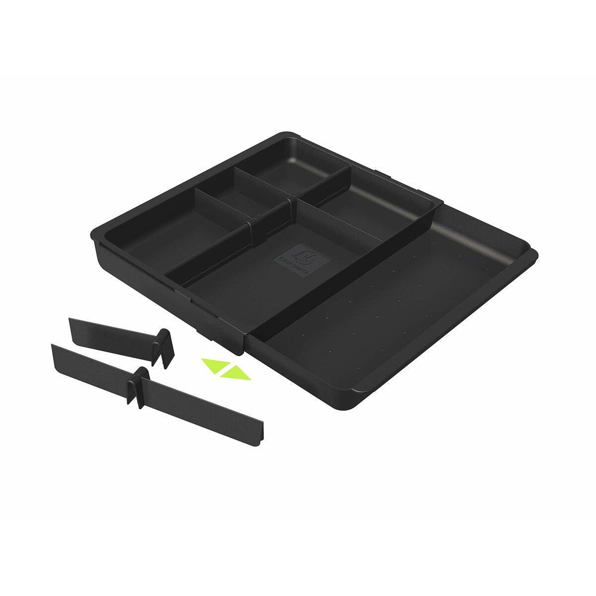 Lådorganiserare Exacompta DRAWINSERT 24,6 x 29,8 x 3,6 cm Plast Svart (6 antal)-Kontor och Kontorsmaterial, Kontorsmaterial-Exacompta-peaceofhome.se