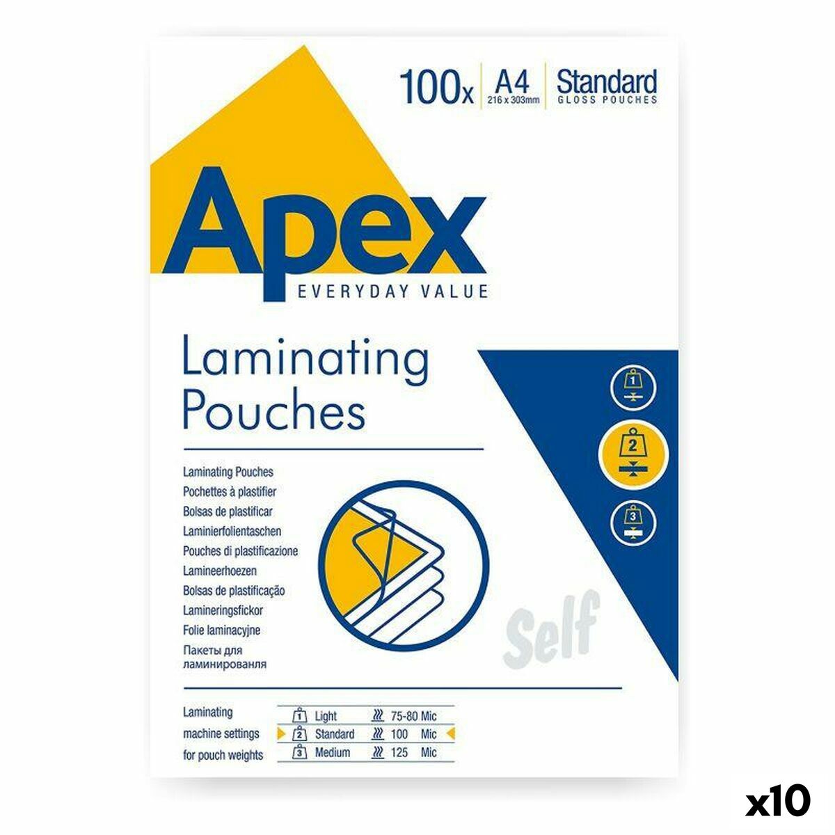 Laminating Pouches Fellowes 100 Delar Transparent A4 (10 antal)-Kontor och Kontorsmaterial, Kontorsmaterial-Fellowes-peaceofhome.se