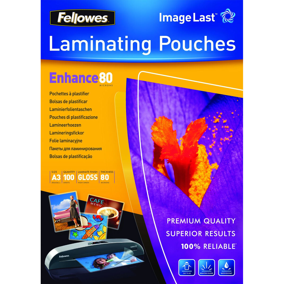 Laminerande ärmar Fellowes 5306207 Transparent A3 (100 antal)-Kontor och Kontorsmaterial, Kontorsmaterial-Fellowes-peaceofhome.se