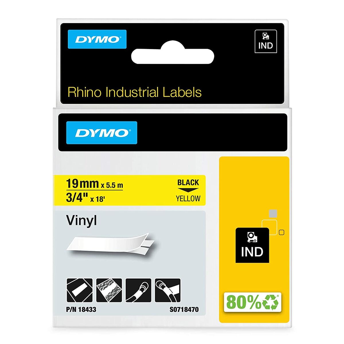 Laminerat Band Dymo 18433-Kontor och Kontorsmaterial, Kontorselektronik-Dymo-peaceofhome.se