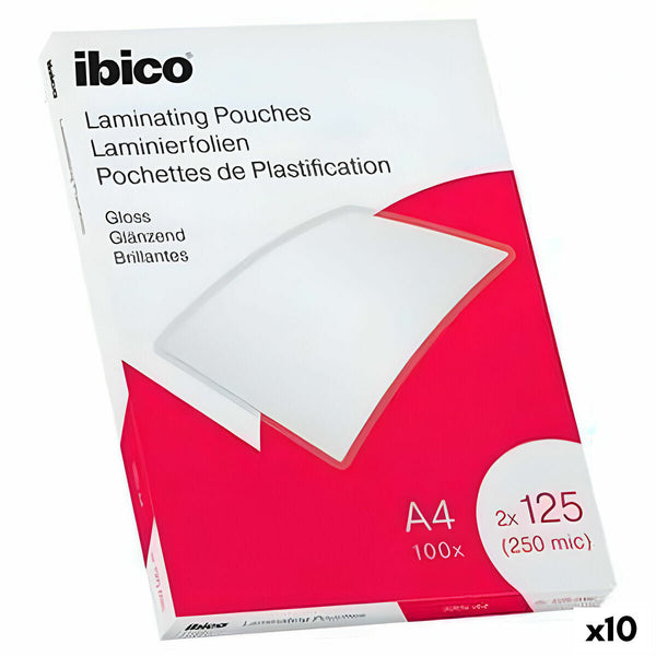 Lamineringsark av plast Ibico A4 0,25 mm Glans (10 antal)