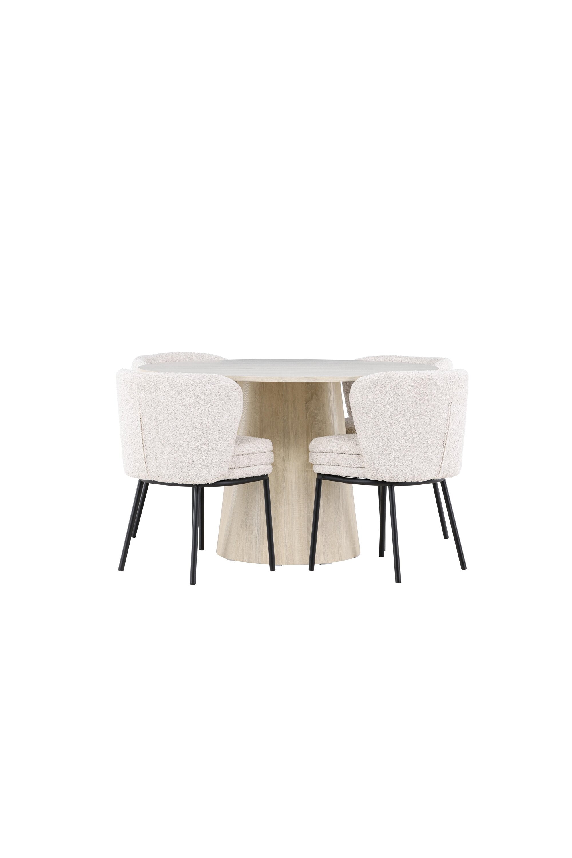 Lanzo Matbord med Agnes Matstol-GR Dining Set-Venture Home-peaceofhome.se