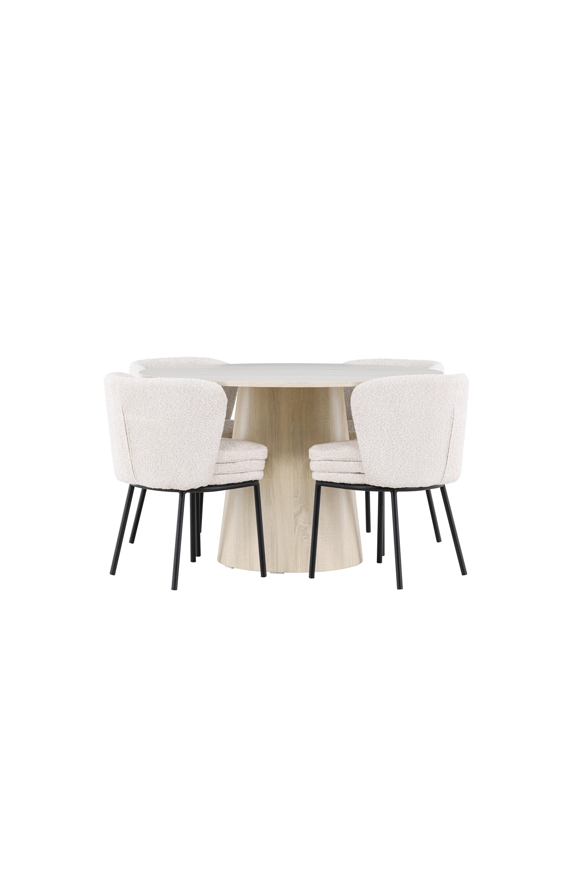 Lanzo Matbord med Agnes Matstol-GR Dining Set-Venture Home-peaceofhome.se