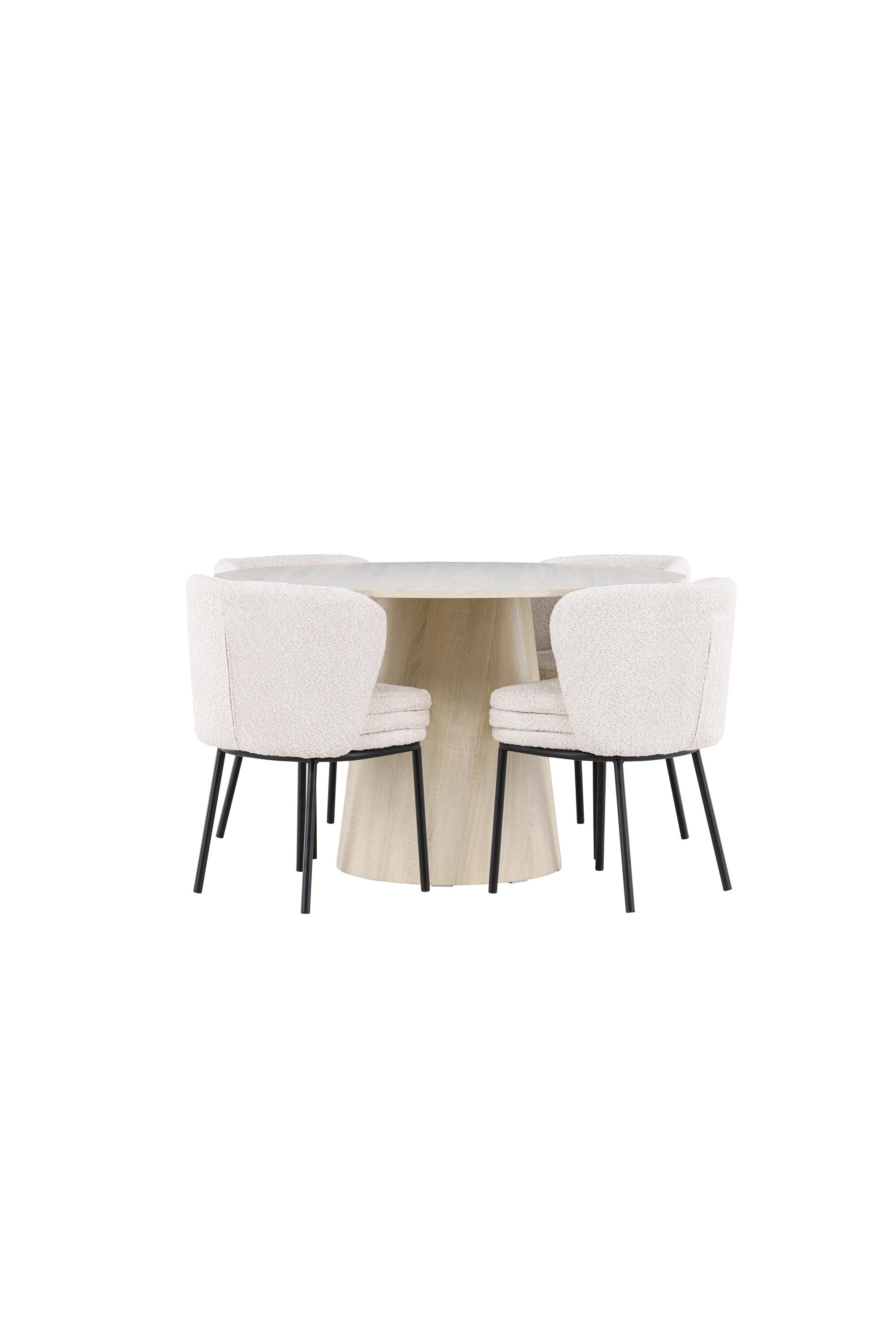 Lanzo Matbord med Agnes Matstol-GR Dining Set-Venture Home-peaceofhome.se