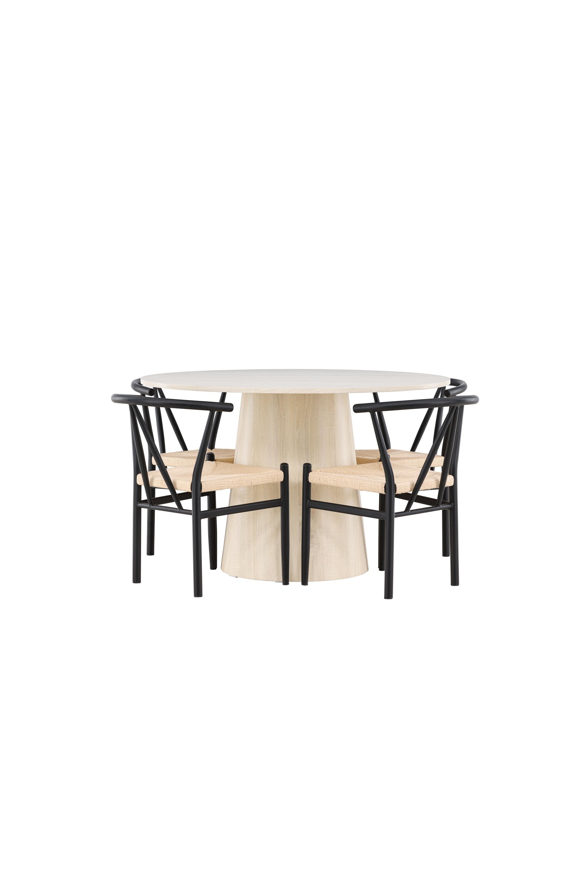 Lanzo Matbord med Alfons Matstol-GR Dining Set-Venture Home-peaceofhome.se