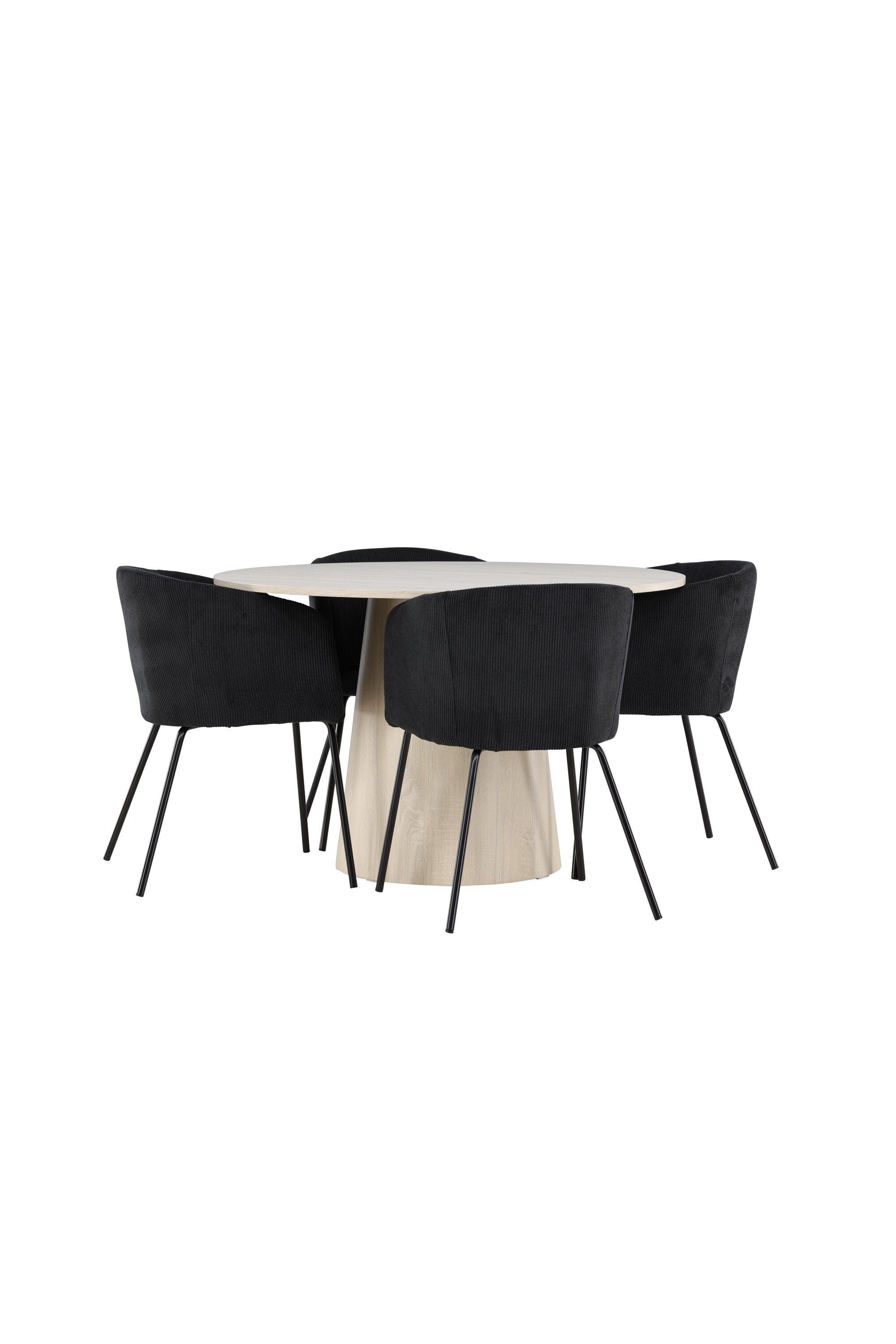 Lanzo Matbord med Berit Matstol-GR Dining Set-Venture Home-peaceofhome.se