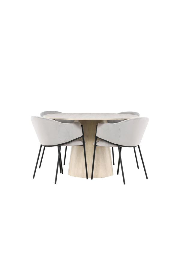 Lanzo Matbord med Evelina Matstol-GR Dining Set-Venture Home-peaceofhome.se