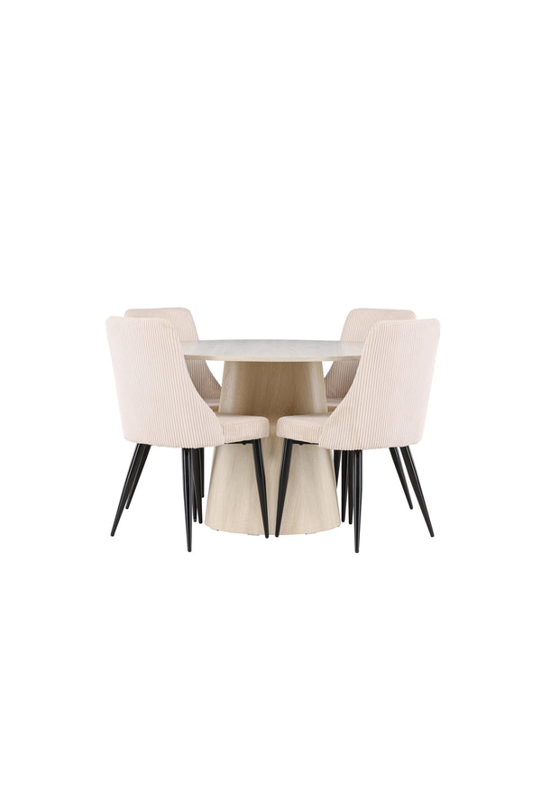 Lanzo Matbord med Leone Matstol-GR Dining Set-Venture Home-peaceofhome.se