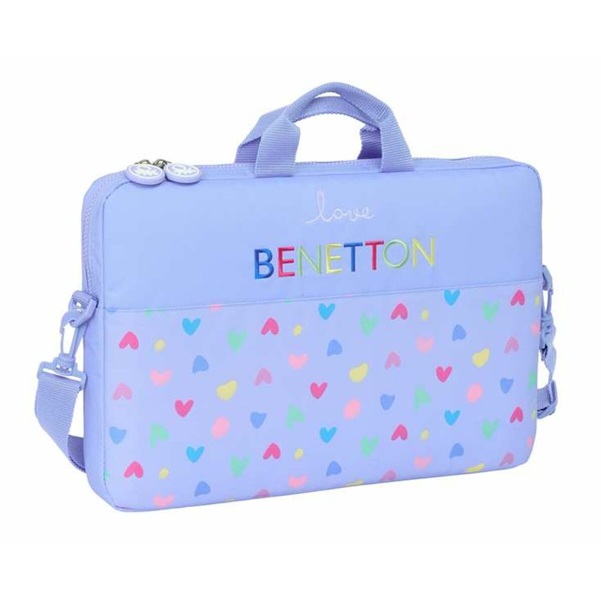 Laptopväska Benetton Lila 40 x 27 x 4 cm-Kontor och Kontorsmaterial, Skol- och utbildningsmaterial-Benetton-peaceofhome.se
