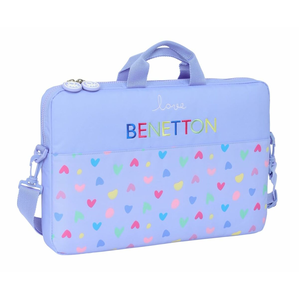 Laptopväska Benetton Lila 40 x 27 x 4 cm-Kontor och Kontorsmaterial, Skol- och utbildningsmaterial-Benetton-peaceofhome.se