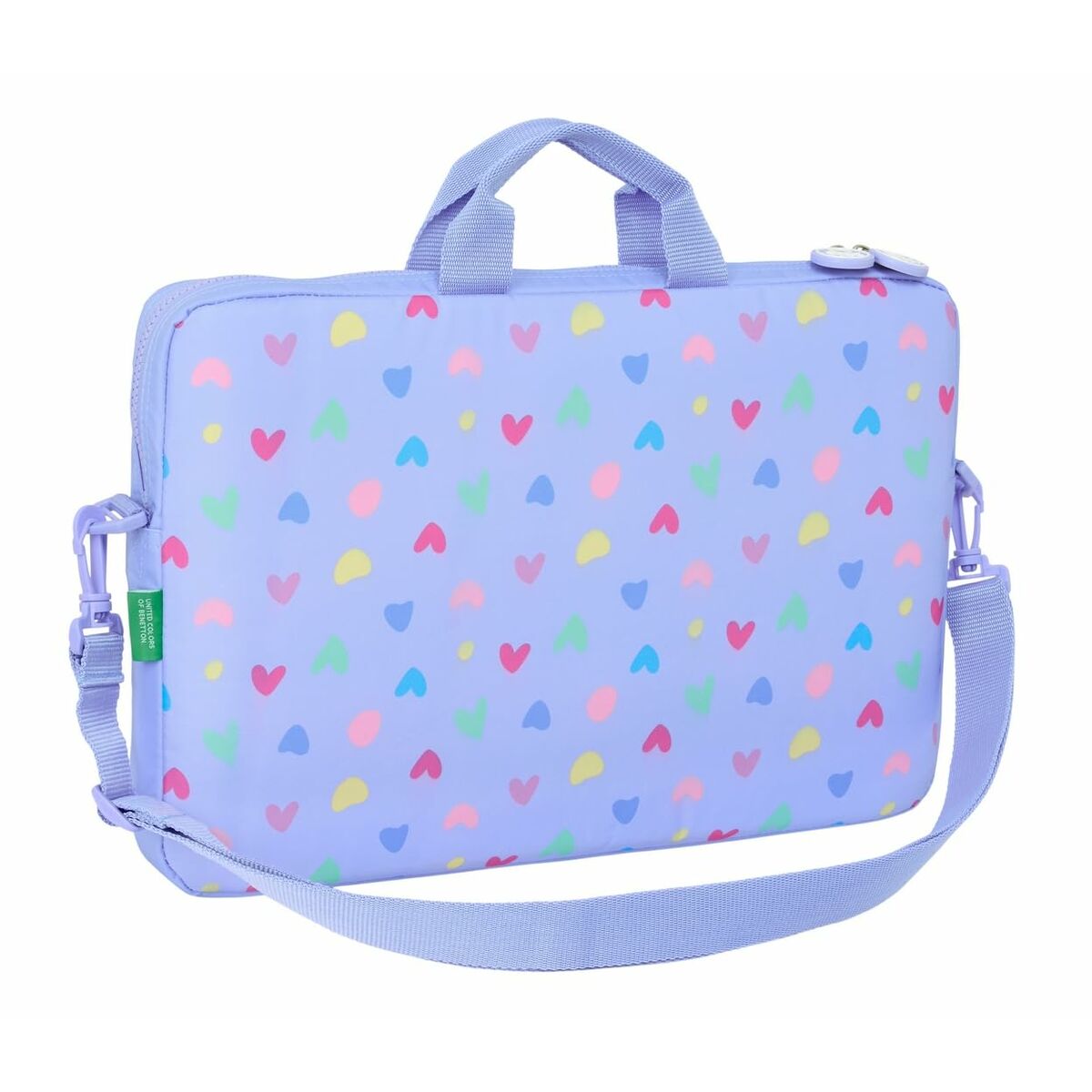 Laptopväska Benetton Lila 40 x 27 x 4 cm-Kontor och Kontorsmaterial, Skol- och utbildningsmaterial-Benetton-peaceofhome.se
