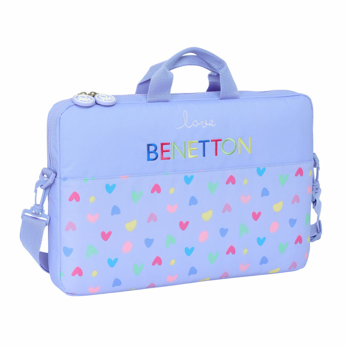 Laptopväska Benetton Lila 40 x 27 x 4 cm-Kontor och Kontorsmaterial, Skol- och utbildningsmaterial-Benetton-peaceofhome.se