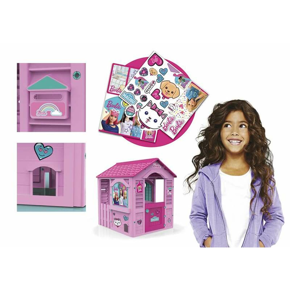 Lekhus Barbie 84 x 103 x 104 cm Rosa-Leksaker och spel, Sport och utomhus-Barbie-peaceofhome.se