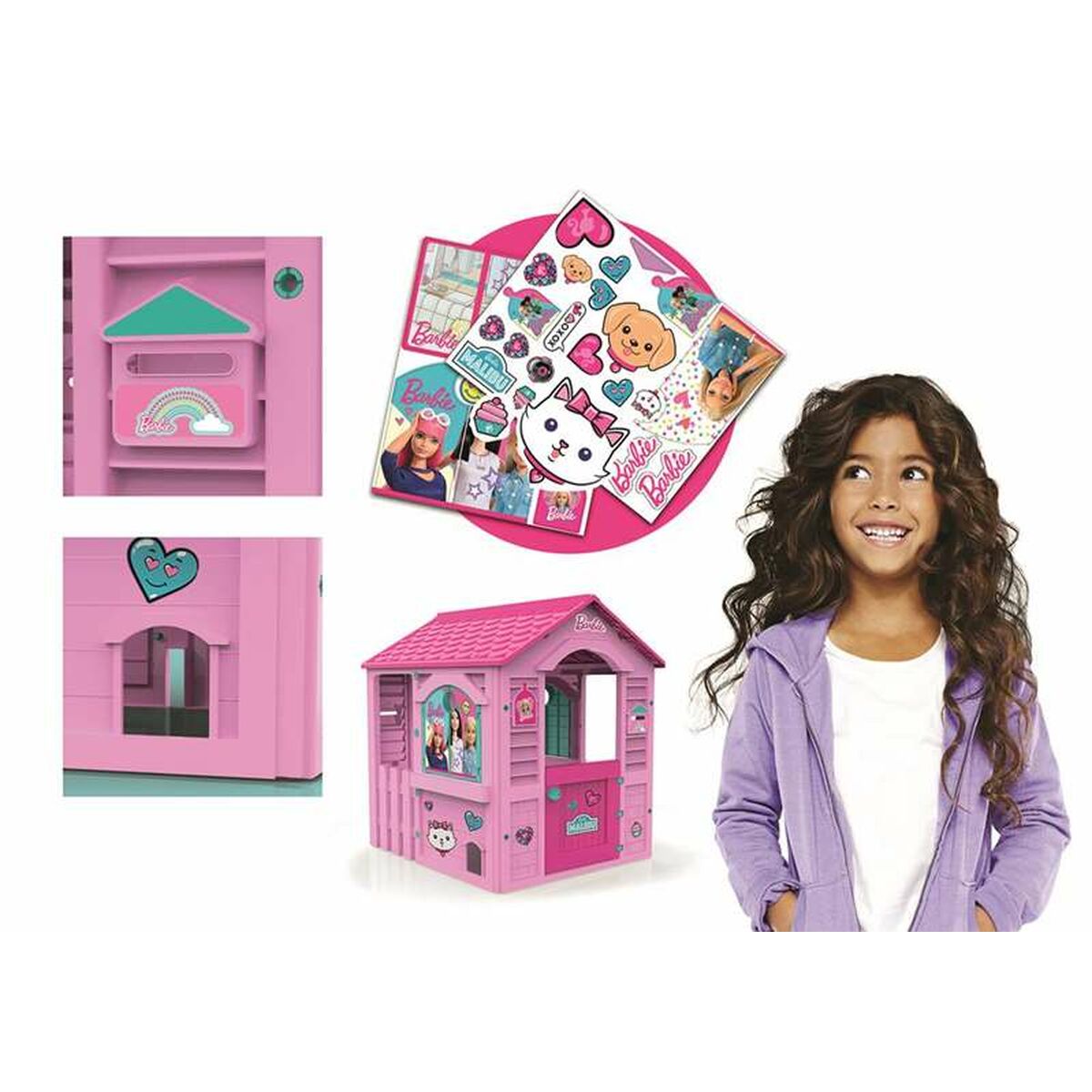 Lekhus Barbie 84 x 103 x 104 cm Rosa-Leksaker och spel, Sport och utomhus-Barbie-peaceofhome.se