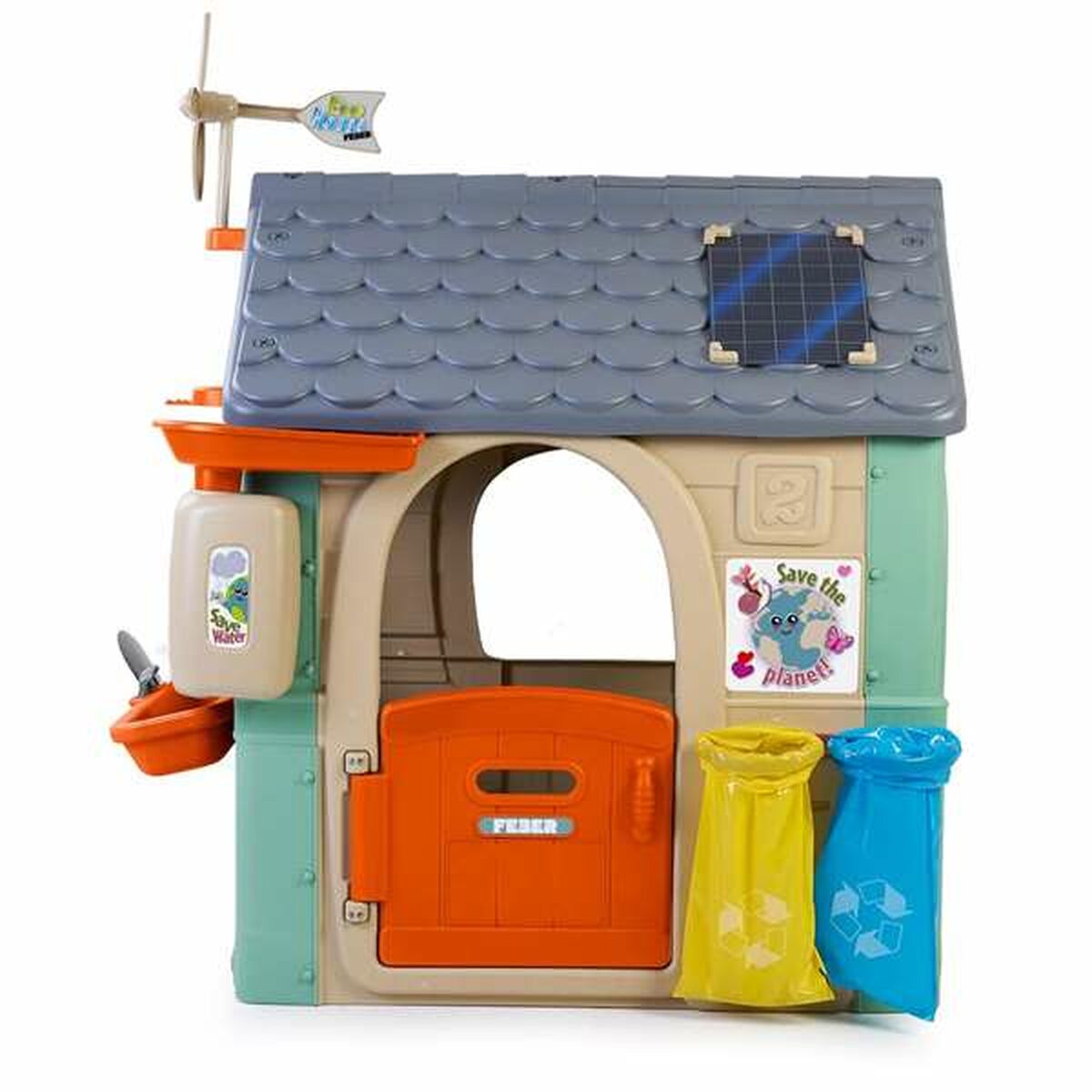 Lekhus Feber Recycle Eco House 20 x 105,5 x 109,5 cm-Leksaker och spel, Sport och utomhus-Feber-peaceofhome.se