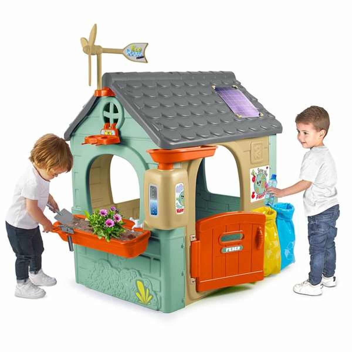 Lekhus Feber Recycle Eco House 20 x 105,5 x 109,5 cm-Leksaker och spel, Sport och utomhus-Feber-peaceofhome.se