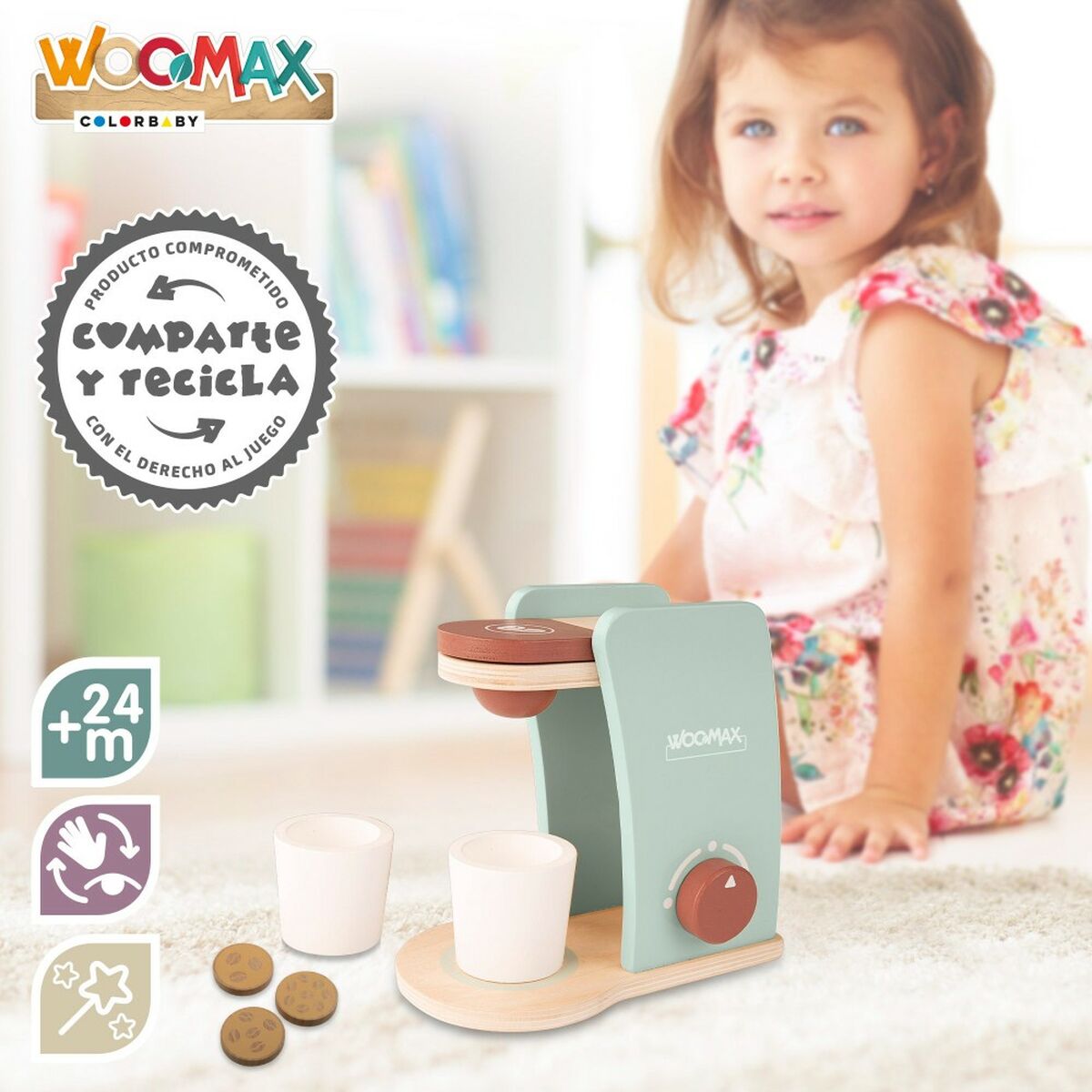 Leksak kaffebryggare Woomax 6 Delar (6 antal)-Leksaker och spel, Imitera spel-Woomax-peaceofhome.se