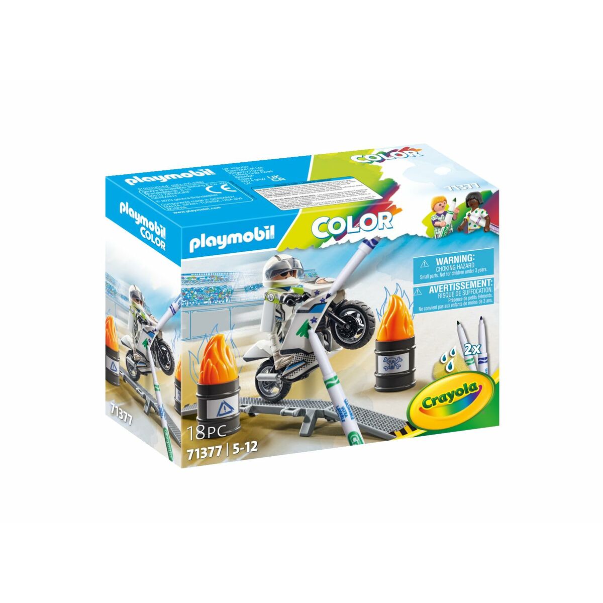 Leksakspaket Playmobil Color Motorcykel 18 Delar-Leksaker och spel, Dockor och actionfigurer-Playmobil-peaceofhome.se