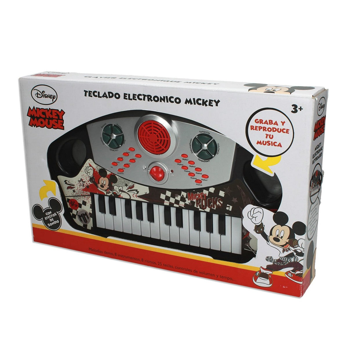Leksakspiano Mickey Mouse Elpiano (3 antal)-Leksaker och spel, Barns Musikinstrument-Mickey Mouse-peaceofhome.se