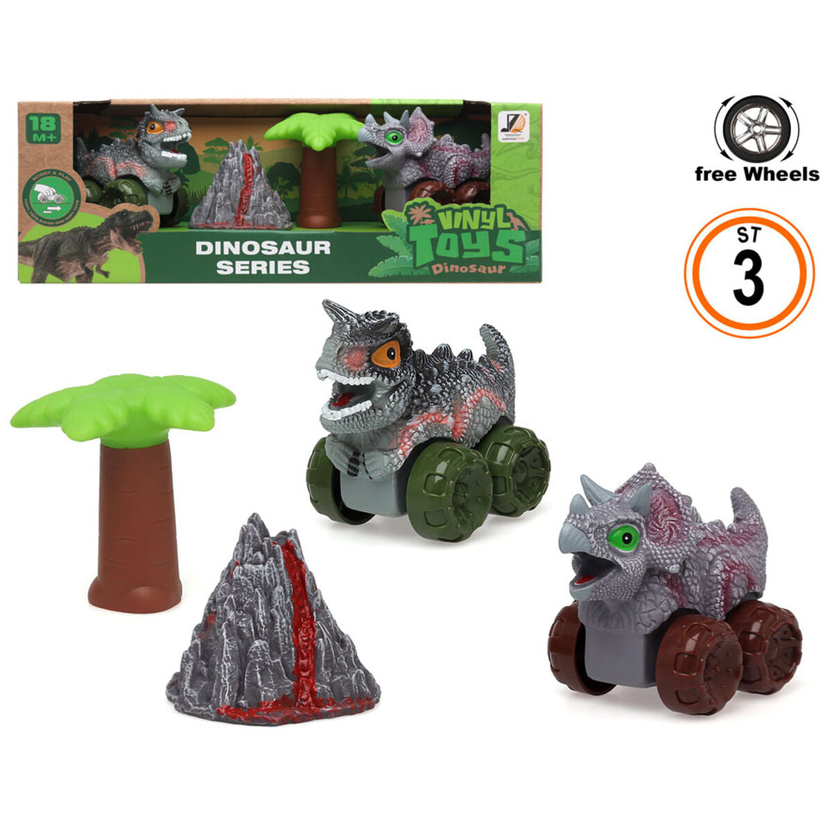 Liten leksaksbil Dinosaur Series Grå-Leksaker och spel, Dockor och actionfigurer-BigBuy Kids-peaceofhome.se