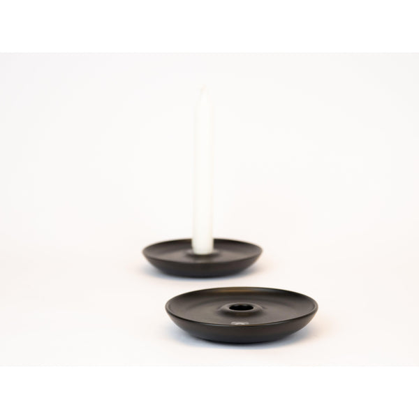 Ljusstake Galax-svart keramik-Ljusstakar-Rotor Design-peaceofhome.se