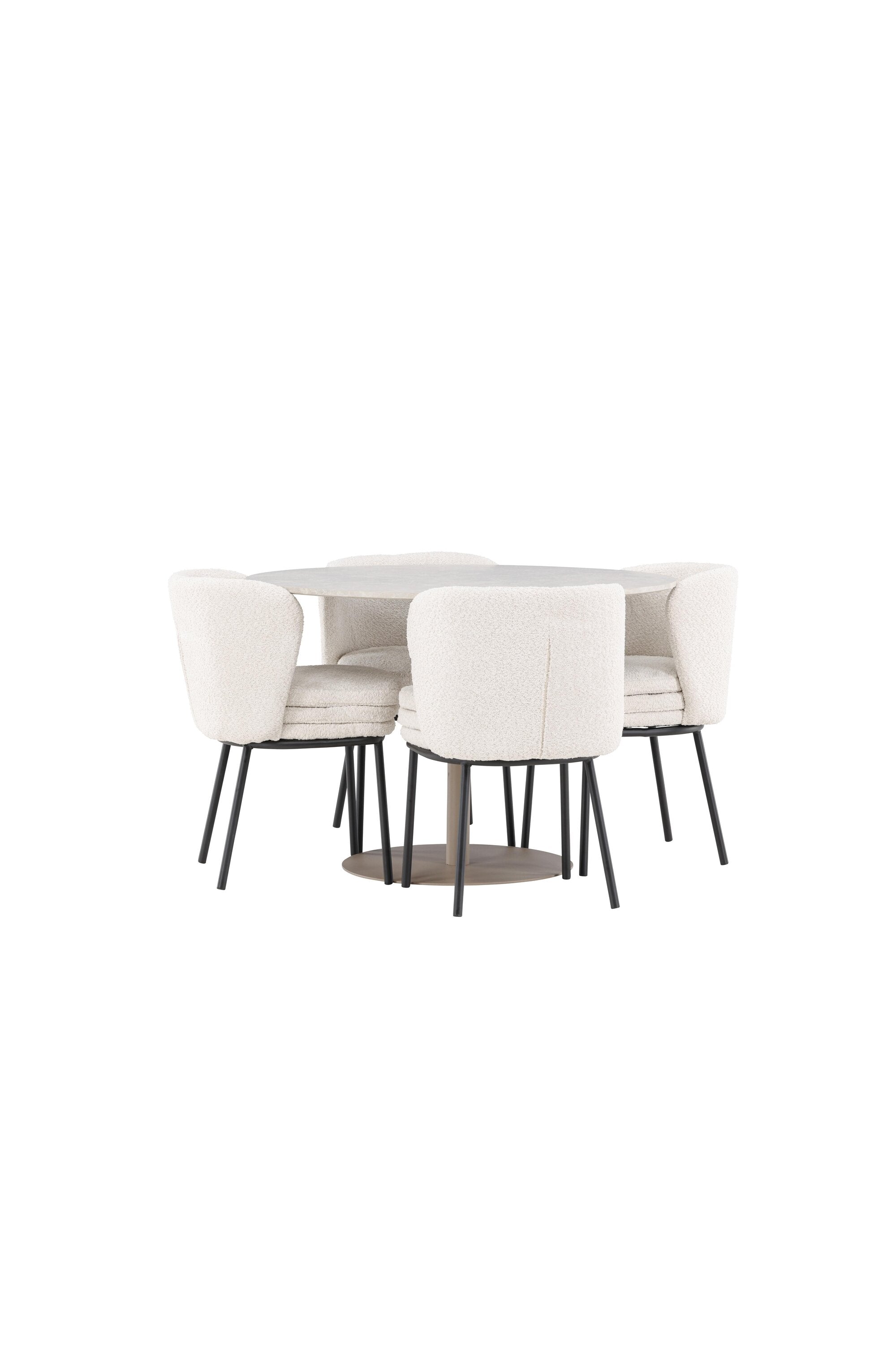 Lycke Matbord med Agnes Matstol-GR Dining Set-Venture Home-peaceofhome.se