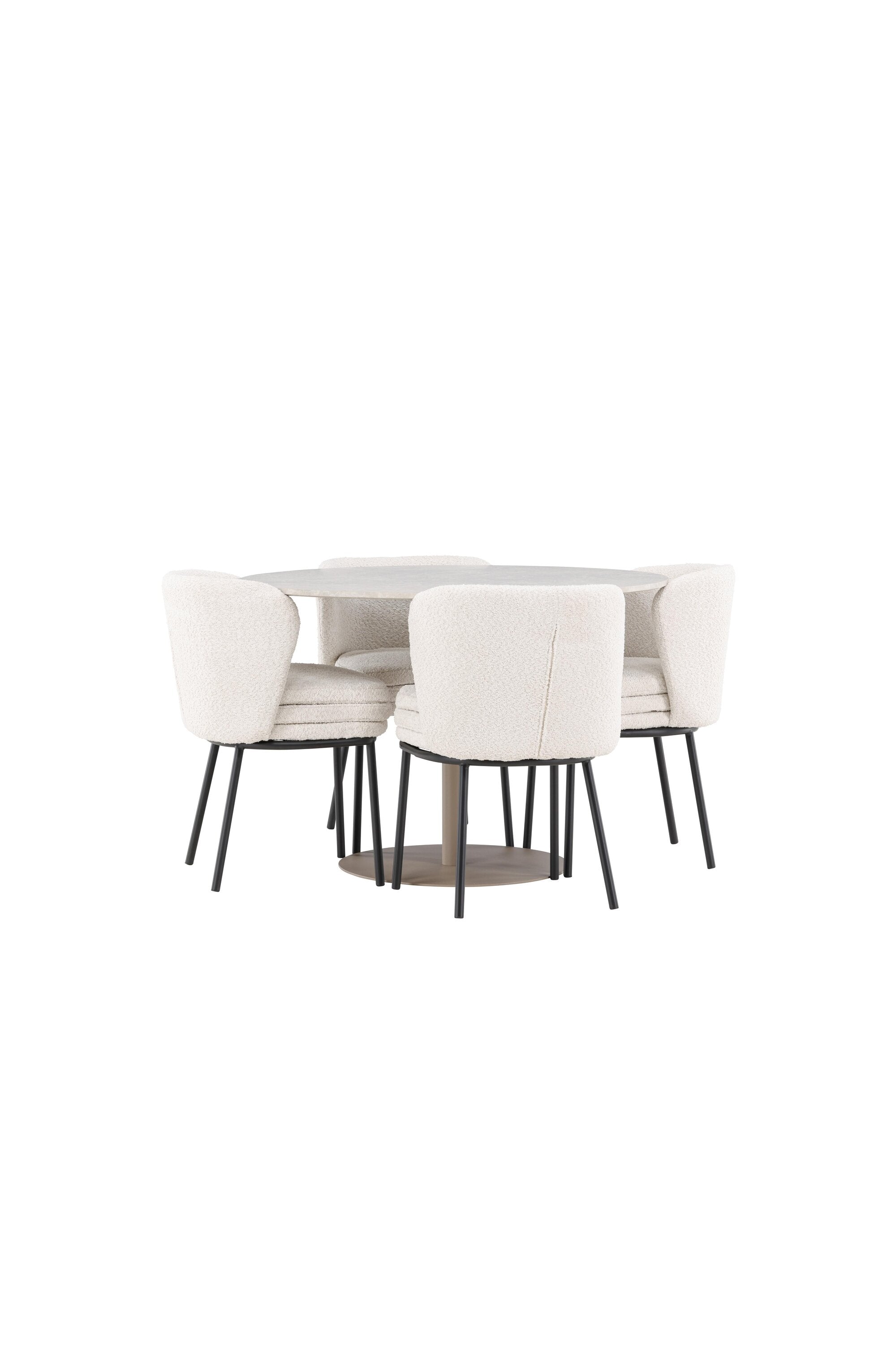 Lycke Matbord med Agnes Matstol-GR Dining Set-Venture Home-peaceofhome.se