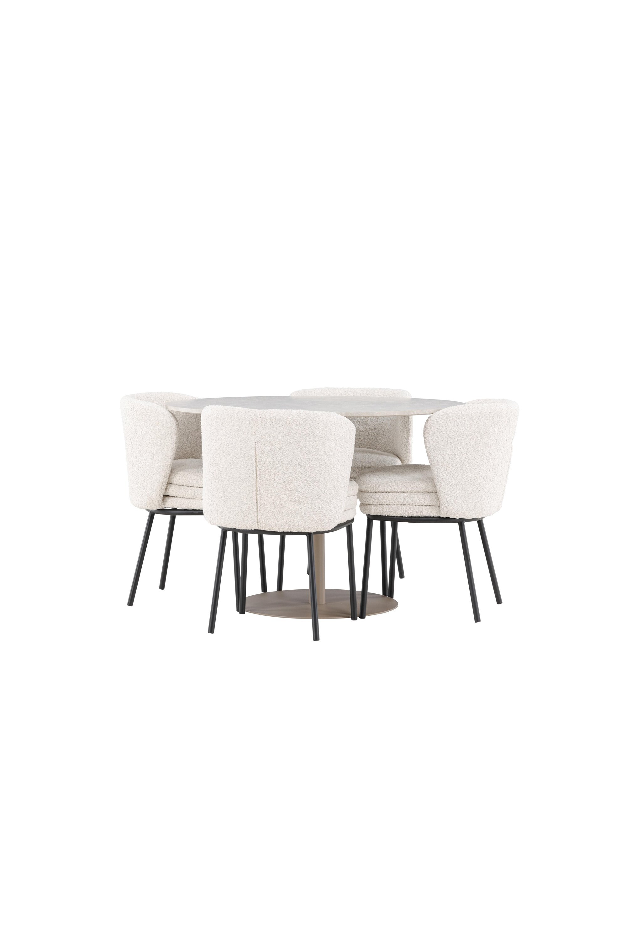 Lycke Matbord med Agnes Matstol-GR Dining Set-Venture Home-peaceofhome.se