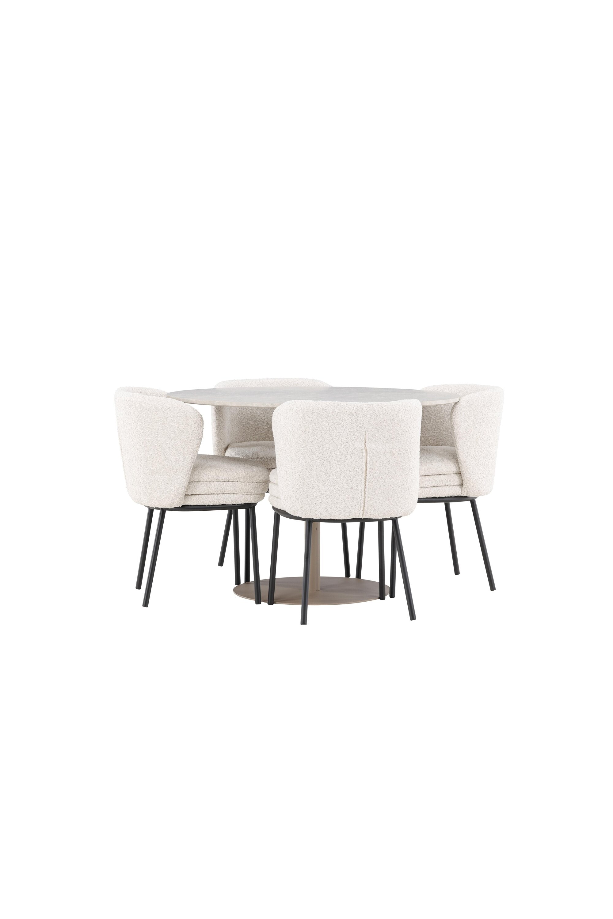 Lycke Matbord med Agnes Matstol-GR Dining Set-Venture Home-peaceofhome.se