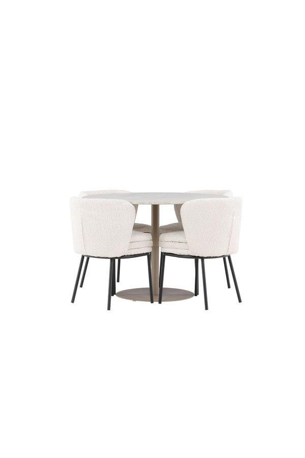 Lycke Matbord med Agnes Matstol-GR Dining Set-Venture Home-peaceofhome.se