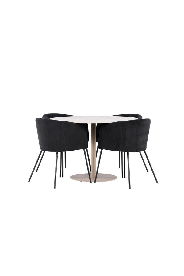 Lycke Matbord med Berit Matstol-GR Dining Set-Venture Home-peaceofhome.se