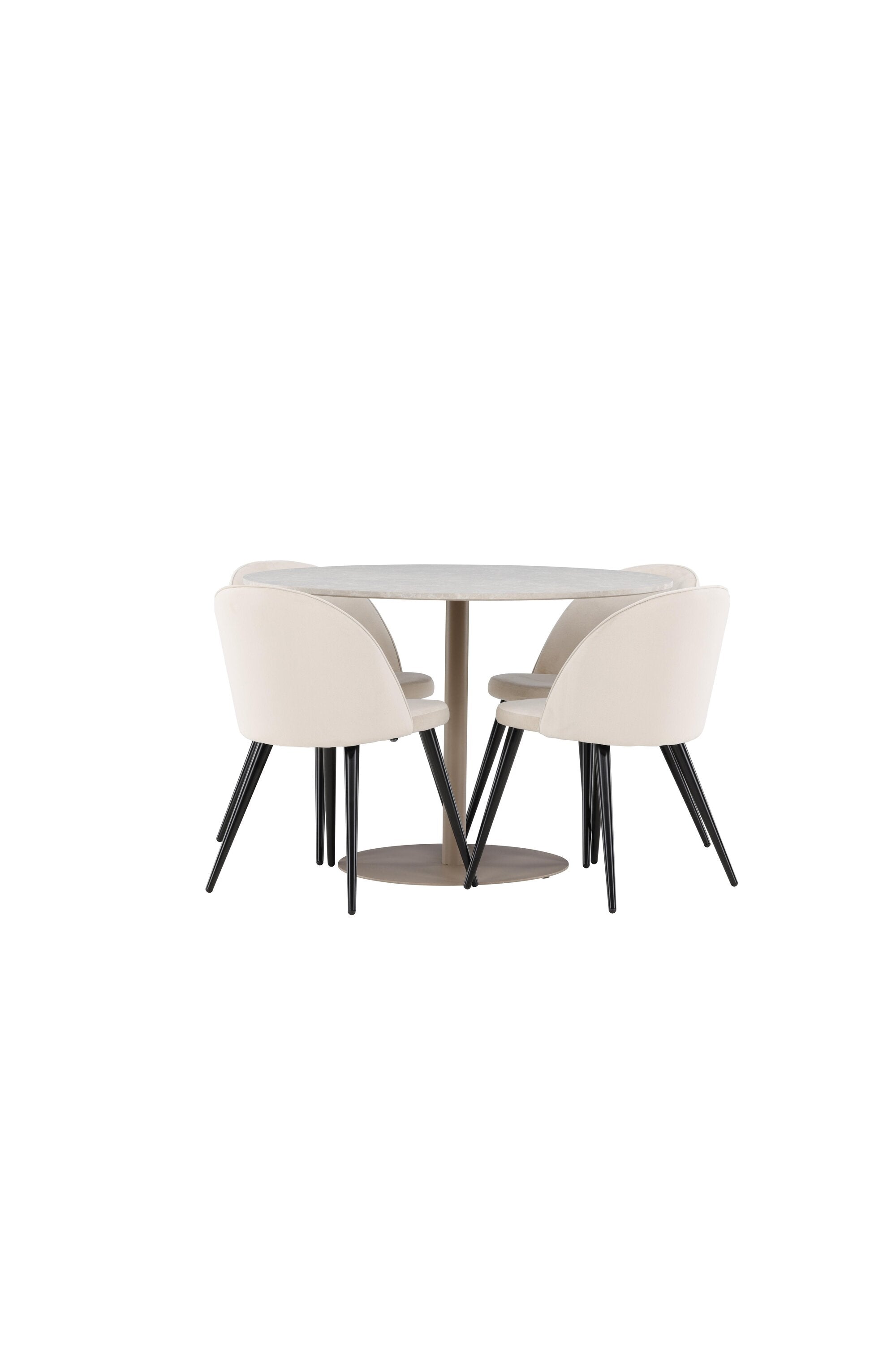 Lycke Matbord med Velvet Matstol-GR Dining Set-Venture Home-peaceofhome.se