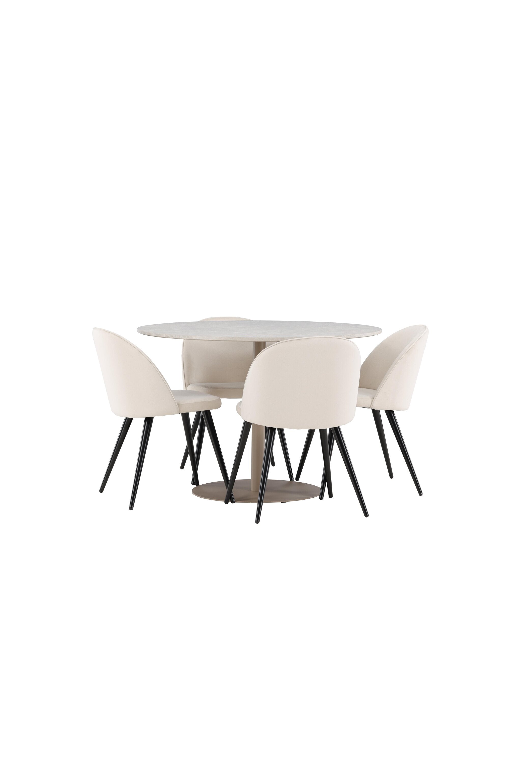 Lycke Matbord med Velvet Matstol-GR Dining Set-Venture Home-peaceofhome.se