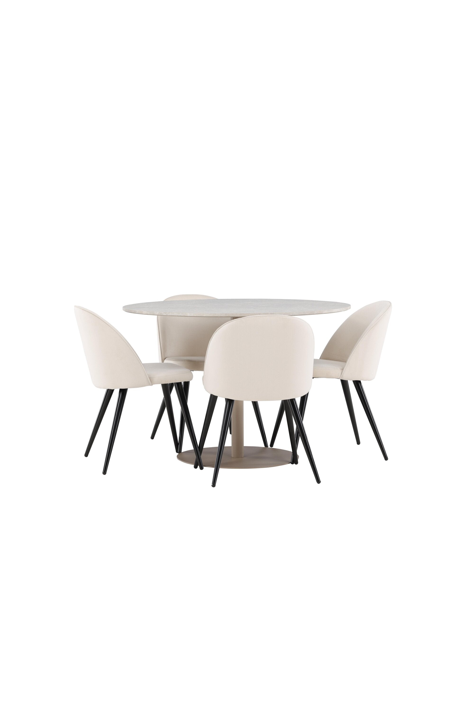 Lycke Matbord med Velvet Matstol-GR Dining Set-Venture Home-peaceofhome.se