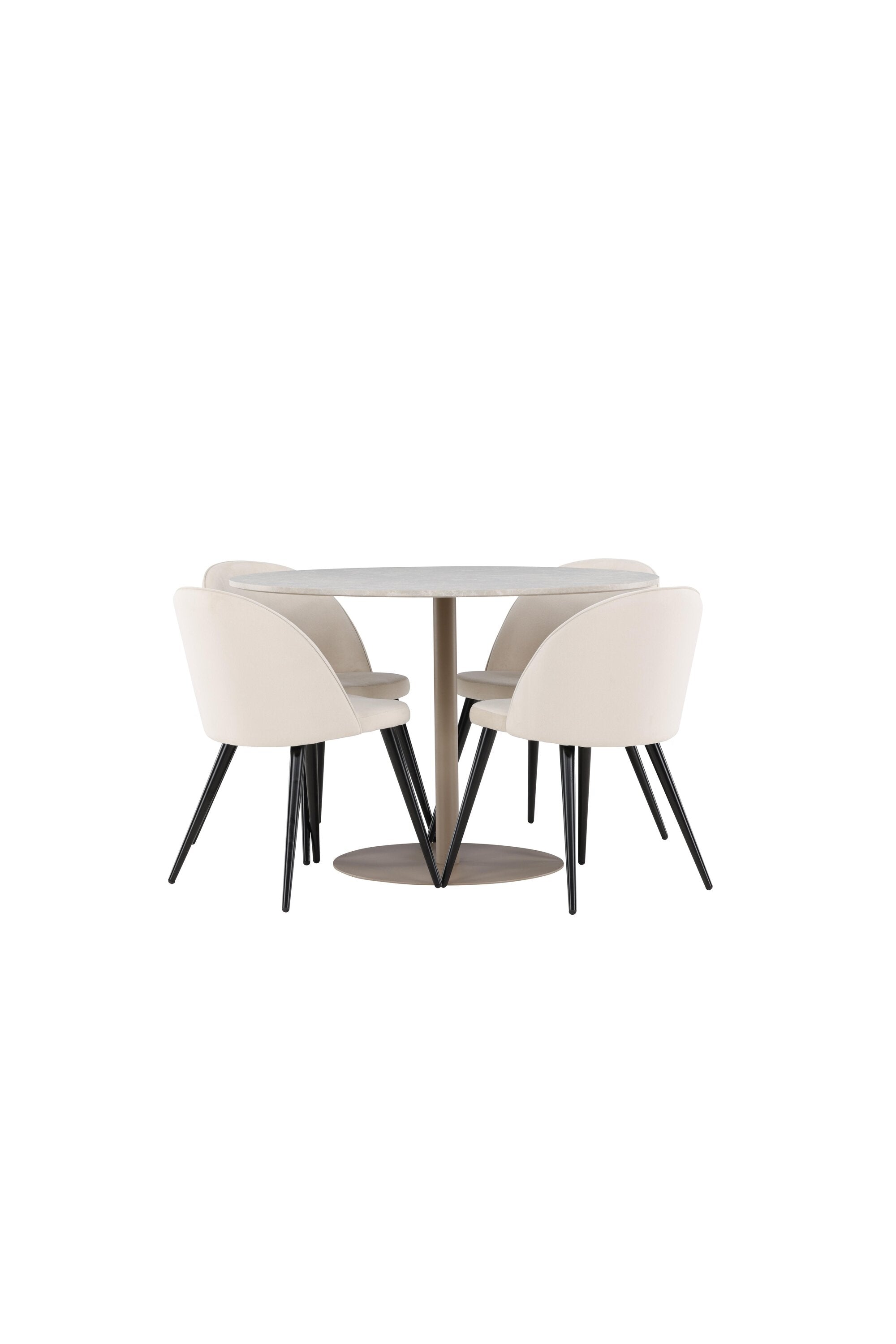 Lycke Matbord med Velvet Matstol-GR Dining Set-Venture Home-peaceofhome.se