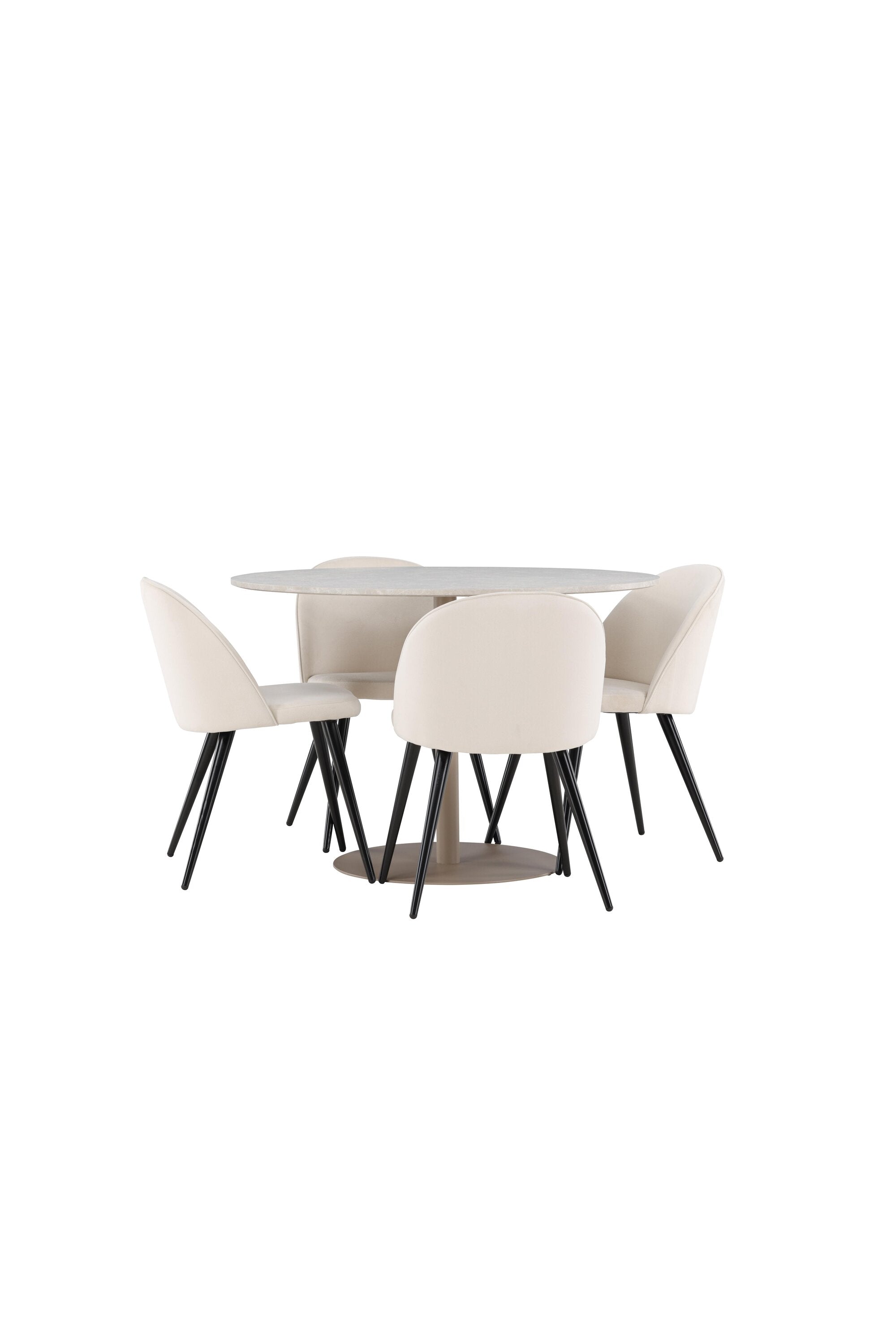 Lycke Matbord med Velvet Matstol-GR Dining Set-Venture Home-peaceofhome.se