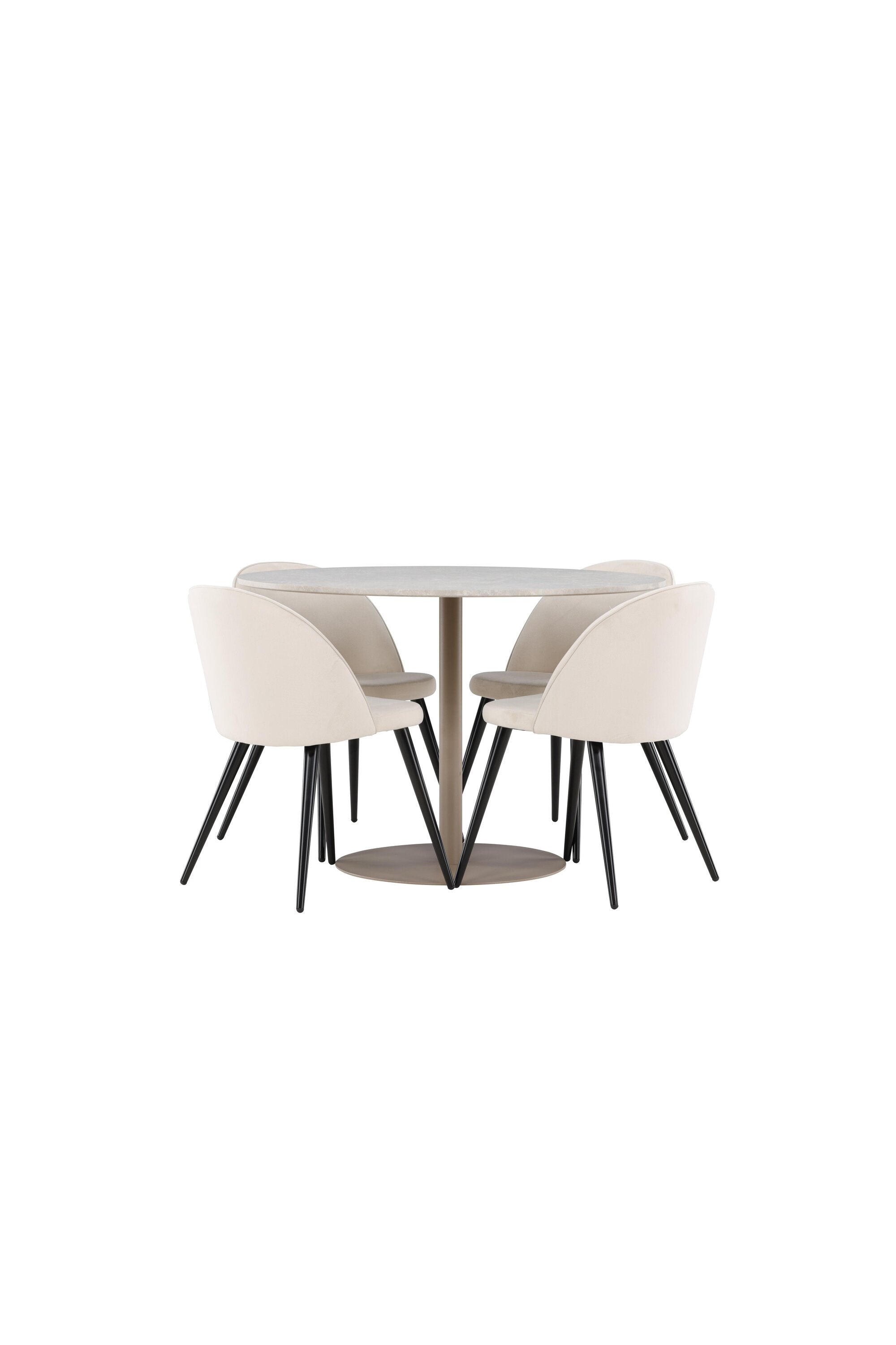 Lycke Matbord med Velvet Matstol-GR Dining Set-Venture Home-peaceofhome.se