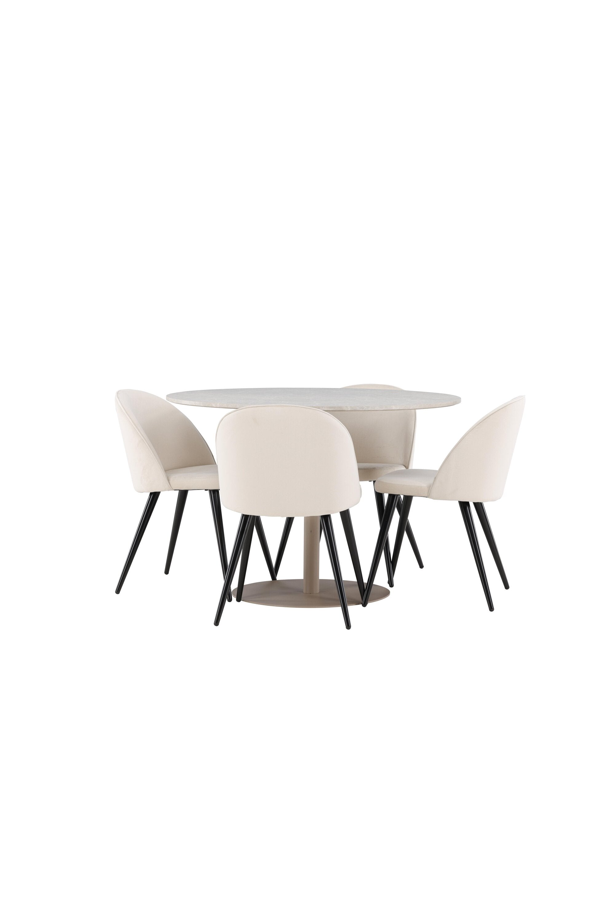 Lycke Matbord med Velvet Matstol-GR Dining Set-Venture Home-peaceofhome.se