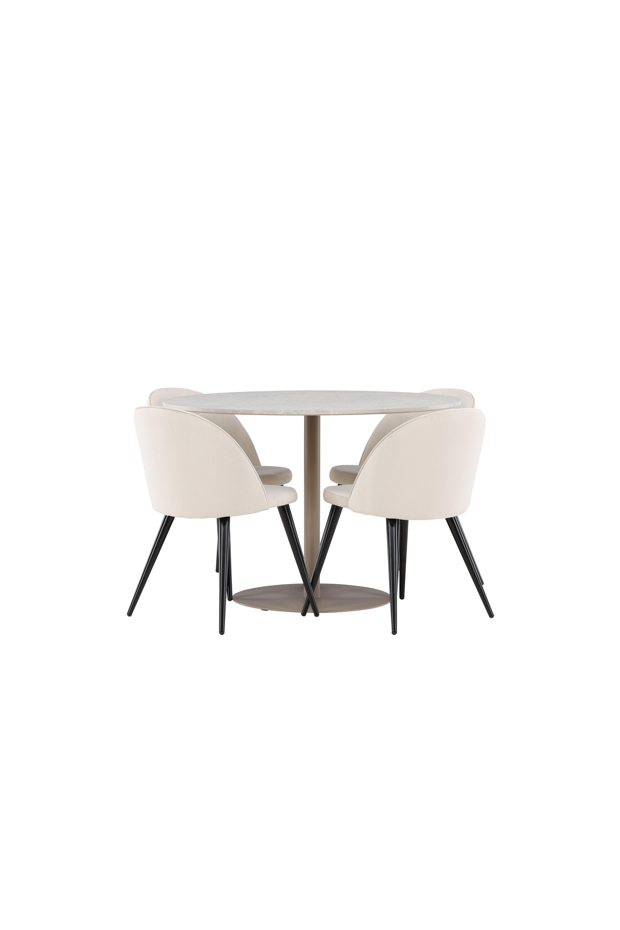 Lycke Matbord med Velvet Matstol-GR Dining Set-Venture Home-peaceofhome.se