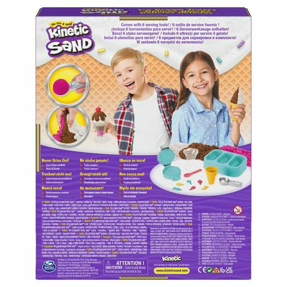 Magisk sand Spin Master Kinetic Sand Papp Plast-Leksaker och spel, Kreativa aktiviteter-Spin Master-peaceofhome.se