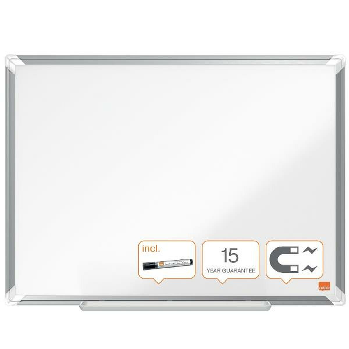 Magnetkort Nobo Premium Plus Vit Aluminium Stål-Kontor och Kontorsmaterial, Kontorsmaterial-Nobo-peaceofhome.se