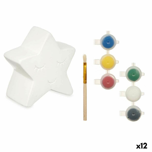 Måla din egen sparbössa Pincello 76642 76642 Vit 12,8 x 12,6 x 8,2 cm 12,5 x 12,5 x 5,5 cm Stjärna (12 antal)-Leksaker och spel, Kreativa aktiviteter-Pincello-peaceofhome.se