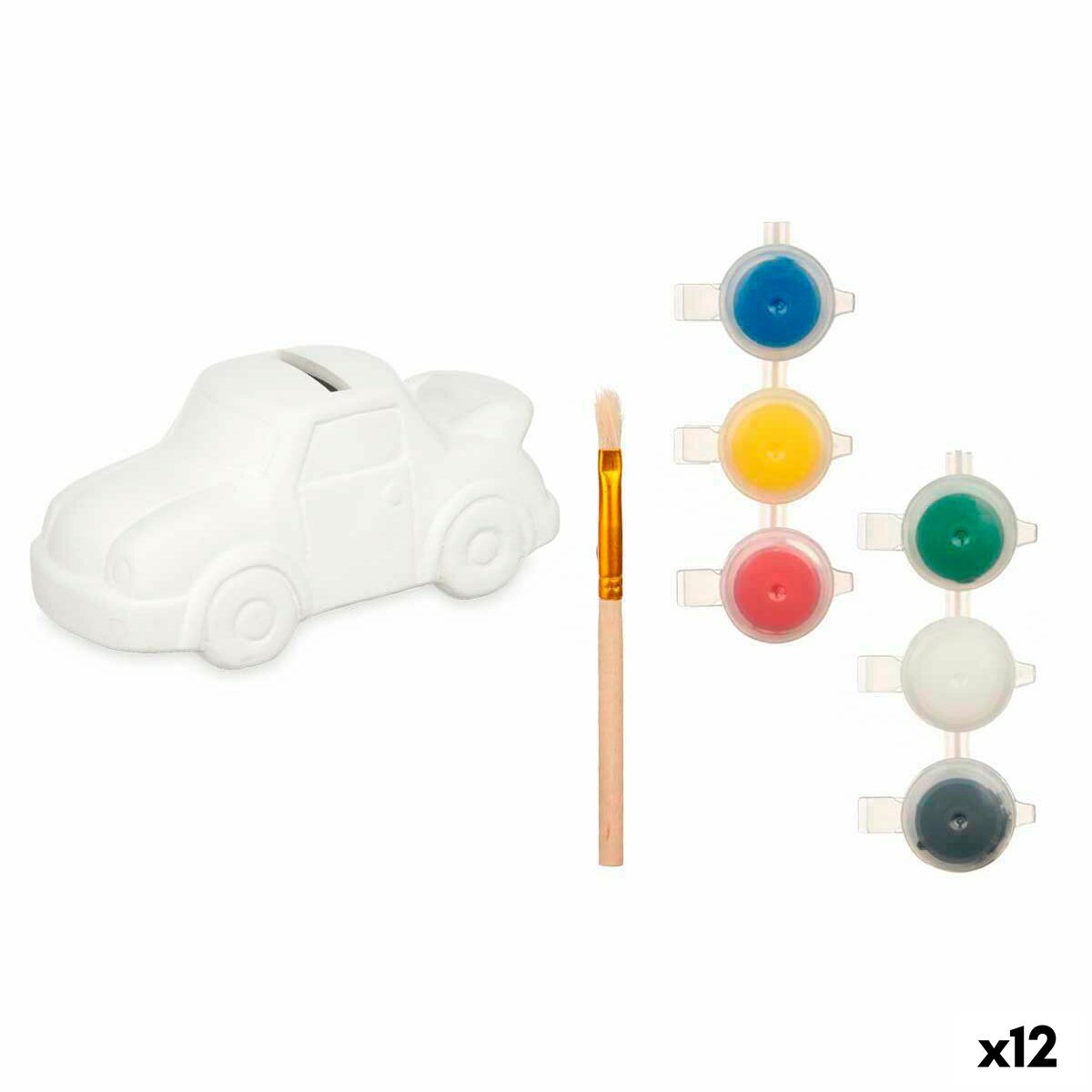 Måla din egen sparbössa Pincello BS2124 BS2124 Vit 14 x 7 x 7 cm 14,5 x 7,2 x 9,4 cm Bil (12 antal)-Leksaker och spel, Kreativa aktiviteter-Pincello-peaceofhome.se