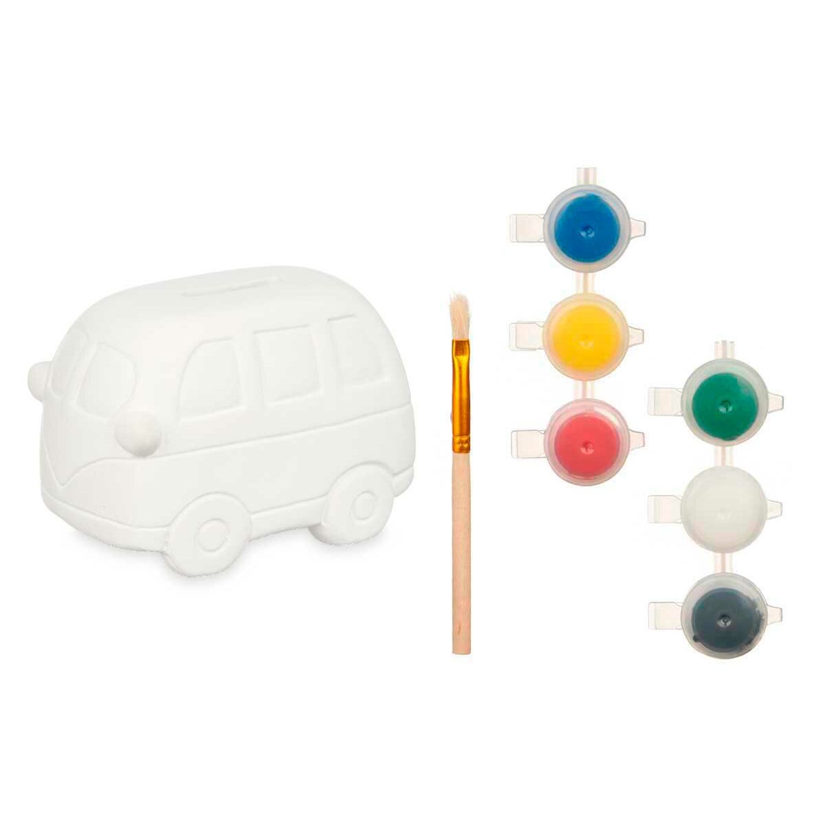 Måla din egen sparbössa Pincello BS2207 BS2207 Vit 12 x 8,5 x 8,5 cm 12,4 x 8,6 x 9,9 cm Skåpbil (12 antal)-Leksaker och spel, Kreativa aktiviteter-Pincello-peaceofhome.se