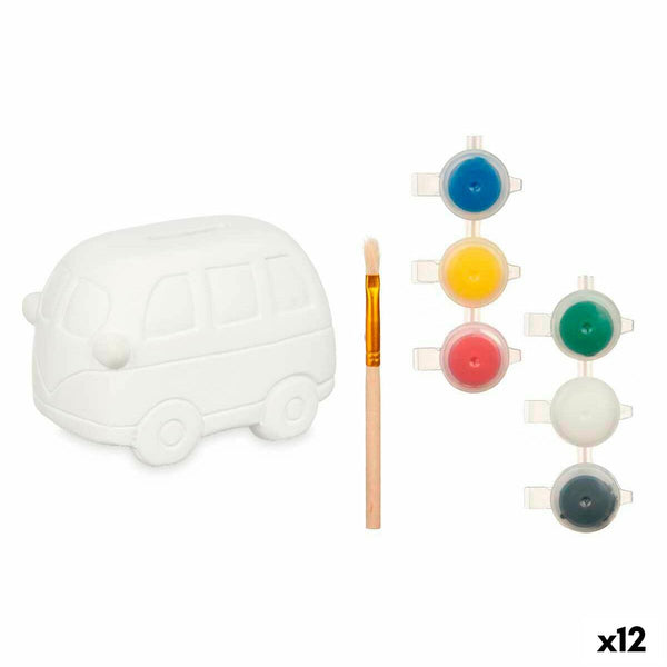Måla din egen sparbössa Pincello BS2207 BS2207 Vit 12 x 8,5 x 8,5 cm 12,4 x 8,6 x 9,9 cm Skåpbil (12 antal)-Leksaker och spel, Kreativa aktiviteter-Pincello-peaceofhome.se