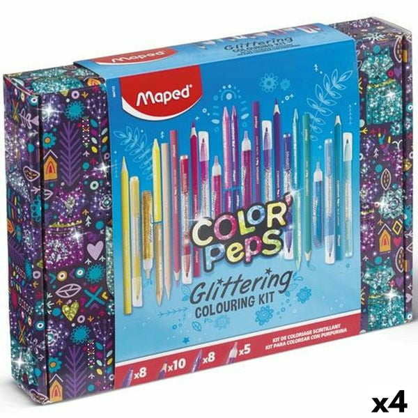 Målarset Maped Color Peps Glittering Multicolour (4 antal)-Leksaker och spel, Kreativa aktiviteter-Maped-peaceofhome.se
