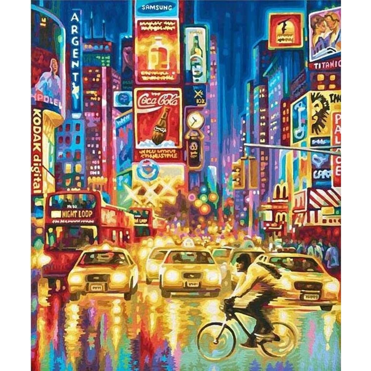 Målning med siffror Alex Bog Amazing Times Square NYC 40 x 50 cm Siffror-Leksaker och spel, Kreativa aktiviteter-Alex Bog-peaceofhome.se