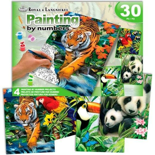 Målning med siffror Royal & Langnickel Jungle 30 Delar-Leksaker och spel, Kreativa aktiviteter-Royal & Langnickel-peaceofhome.se