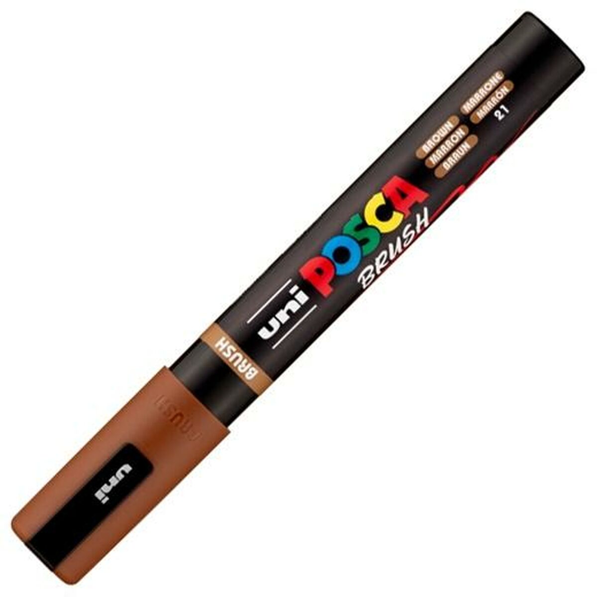 Markör BRUSH POSCA PC-5BR Brun (6 antal)-Kontor och Kontorsmaterial, konst och hantverk-POSCA-peaceofhome.se