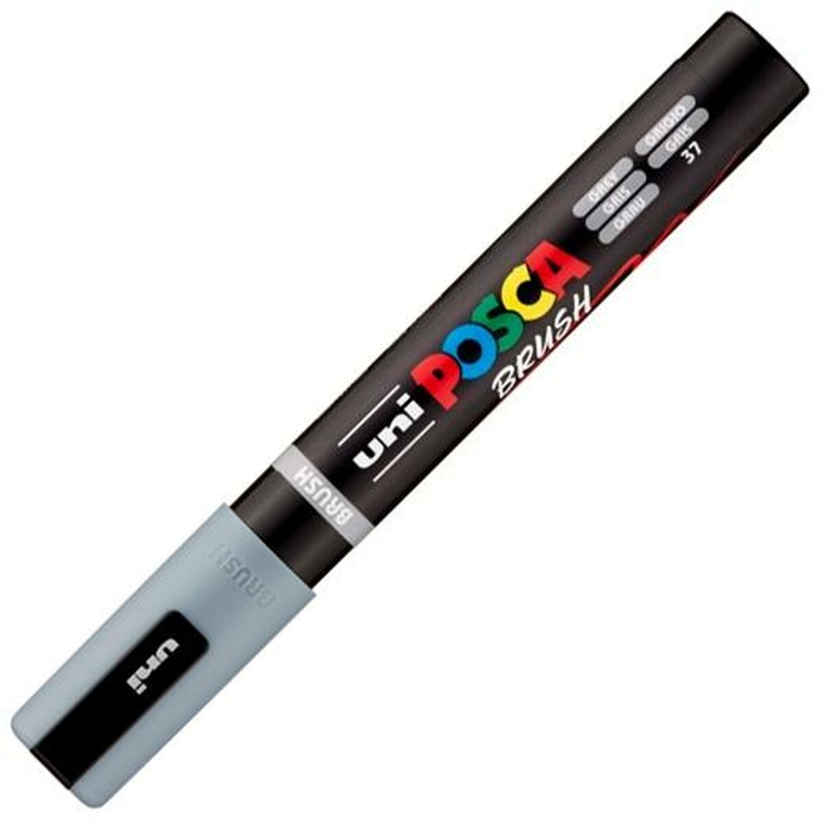 Markör BRUSH POSCA PC-5BR Grå (6 antal)-Kontor och Kontorsmaterial, konst och hantverk-POSCA-peaceofhome.se